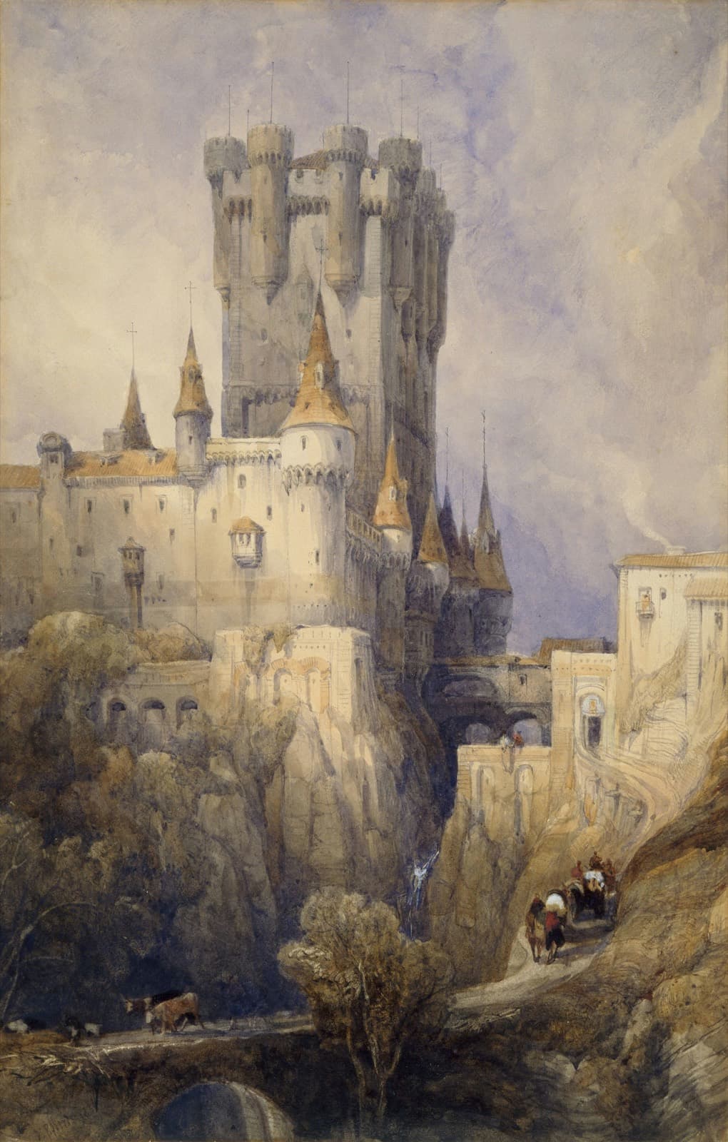 Aquarelle d'une forteresse — une œuvre expertisée à la souscription
